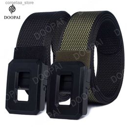 Belts 2023 New Sports Nylon Belt Men Women Fashion Canvas Belts Male Design Outdoor Two-Sided Designs Tactical Belt Military BeltY240315