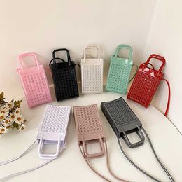 Cellphone Bags Plastic Women's Fashionable and Versatile Small Bag Single Shoulder Crossbody Candy Colored Mobile Phone Zero Wallet