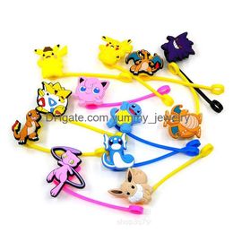 Drinking Sts 14Colors Baby Girl Game Yellow Elf Sile St Toppers Accessories Er Charms Reusable Splash Proof Dust Plug Decorative 8Mm D Oti3P