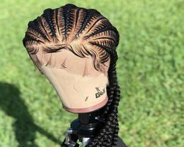 Hu s With Baby Hair Straight Brazilian Middle Brown Braided Gluels Lace Wig Remy3747283