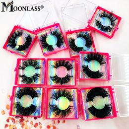 3D 5D 2225MM Messy 100 Mink Lashes Supplies Whloesale Fluffy Natural Fake Eyelashes Boxes Package Make Up Tools 240305