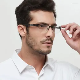 Sunglasses Frames 2024 Fashion Anti Blue Light Men Half Frame Eyewear Retro Eyeglasses Trend Optical Computer Eye Glasses