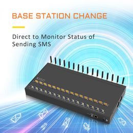 2G GSM 16アンテナチャネル128 SIMS高ゲイン信号ワイヤレスモデムサポートSMPP HTTP APIデータ分析とSMS通知システム/256SIMSおよび512 SIMが利用可能