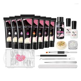 Nail Art Kits Poly Extention Gel Set Manicure Kit Quick Extension Building For Starters Professional Drop Delivery Health Beauty Dhmft