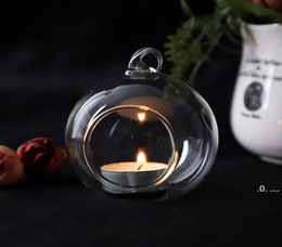 NEW60MM Hanging Tealight Holder Glass Globes Terrarium Wedding Candle Holders Candlestick Vase Home el Bar Decoration EWA64879372729