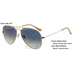 High Quality Sunglasses Metal Pilot style Stainless Steel Frame Classic Glass Lens series S M L Size 55 58 62 Women Summer Dress 240314