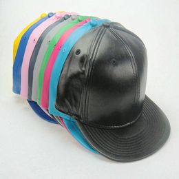 2017 New Leather Blank No brand snapback caps baseball Hats242d