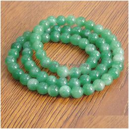 Beaded 8Mm Natural Stone Handmade Three Layers Strands Charm Bracelets For Women Men Party Club Yoga Jewelry Drop Delivery Dhbpl