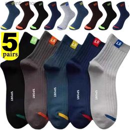 Men's Socks 1-5pairs Bamboo Fiber Autumn Winter Men Breathable Cotton Sports Sock Deont Business Plus Size 38-47C24315