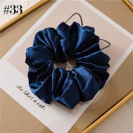 8pcs 665039039 large satin Women hair scrunchies French grace Smooth Silk Big Size Bobble Hair Scrunch High Quality Silk 7559982