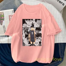 mens t shirt designer kageyama tobio haikyuu anime shirt cartoon Janpanese print breathable oversized t shirt 3XL pink grey black white man outfit plus size harajuku