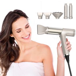 5 In 1 Hair Dryer Air Curler High Speed 110000RPM Brushless Hairdryer Negative Ionic Hair Care Blow Dryer Curling Wand 240312