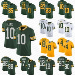 10 Love 8 Josh Jacobs Fußballtrikot Christian Watson Jaire Alexander Aaron Jones Lukas Van Ness Jayden Reed Luke Musgrave Tucker Kraft Romeo Doubs Rashan Gary