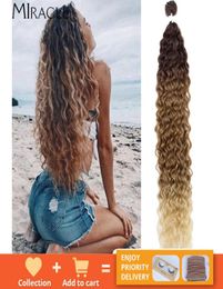 Water Wave Blondes Brown With Synthetic Hair Curly Weave Bundles For Women Miracle Q112890290712485839