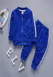 Boys Clothes Casual Children Clothing Set Spring Autumn Zipper Leisure Sports Suit Jacket Pants Kids Bebes Jogging Suits Y07059831291