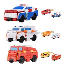 Transformation toys Robots Little toy cars deformed car 3-piece. 2-in-1 friction drive educational convertible cars 2400315