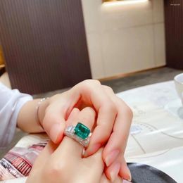 Cluster Rings QVintage Marquise Emerald Cut Engagement Ring For Women Luxury Silver Color Ladies Wedding Beide Jewelry Gift