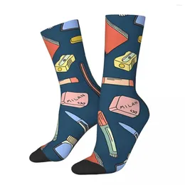 Men's Socks Vintage Art Supplies BACK TO THE 90S Unisex Hip Hop Seamless Printed Happy Crew Sock Gift