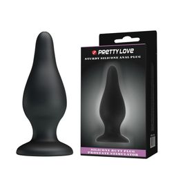 Pretty Love 15455mm Large Size Silicone Butt Plug For Adult Black Anal Sex Toy With Strong Suction Base Sex Products For Couple q8380977