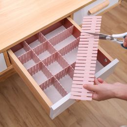 Drawers Adjustable Plastic Drawer Divider DIY Storage Shelves Household Free Combination Partition Board Spacesaving Division Tools