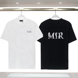 2024 new Barr short-sleeved T-shirt men and women the same pure cotton simple letter print loose top M-XXXL88