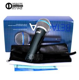 Super Cardioid Dynamic Vocal Wired Microphone Professional Microfono Mike For Beta58A Singing Karaoke Mixer o Record Video PC Microfone7311097