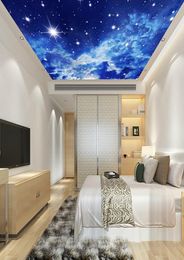 Large natural environment night sky ceiling decoration suitable for nonwoven wallpaper living room bedroom el lobby room ship4869881