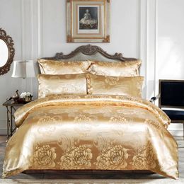 Luxury Floral Duvet Cover with Pillowcase Eur Couple Comforter Bed Quilt Wedding Bedding Set QueenFullKing 240306