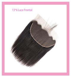 Peruvian Human Hair 13X6 Lace Frontal Straight Virgin Hair Pre Plucked 136 Lace Frontal 1026inch Natural Color6800486