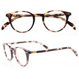 Women Round Stylish Retro Optical Glasses Frames Men Eyeglass Frame Fashion Tortoise Spectacles Striped Prescription Eyewear 240313