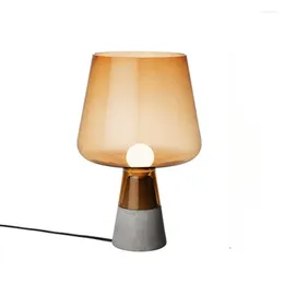 Table Lamps Y Modern Post Cement Tulip Glass Desk Lamp El Villa Bedside Living Room Model