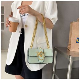 Women's Handbag New Korean Fashion Small Square Texture Swallow Single Shoulder Bags Chain Crossbody Bag