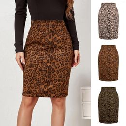 Skirts Leopard Print Summer Women High Elastic Waist Wrap Hip Mini Skirt LDY-WW5160