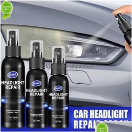 Headlight Switch Car Light Restorative Liquid Removing Oxidation Dirt Portable Repair Polish For Restoration F2W9 Drop Delivery Mobi Dhp2N