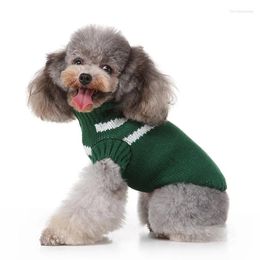 Dog Apparel 2024 Design Pet Clothes Xmas Holiday Classic Green Fashion Sweater Hoodie