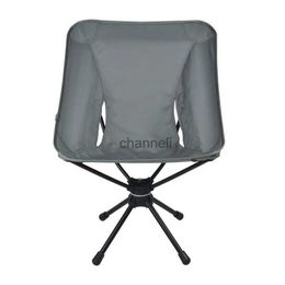 Camp Furniture Outdoor Folding Chair 360 Rotatable Leisure Chair Aluminum Alloy Ultra Lightweight Portable Fishing Chair Camping Rotating Chai YQ240315