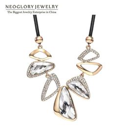 Neoglory Big Crystal Czech Rhinestone Fashion Chain Choker Statement Necklace For Women Bijoux Bib Big-name Jewellery 2021 CN2 Choke290h