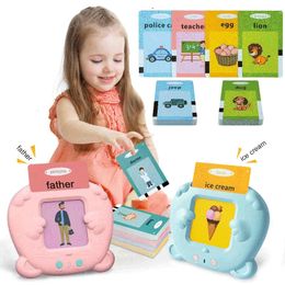 Educational Kid Learning English Toy Talking Word Flash Card Machine Kindergarten English Electronic Book Toddler Reading Gadget 240307