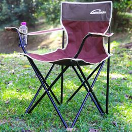 Camp Furniture Outdoor Foldable Chair Portable Fishing Chair Art Student Backrest Adult YQ240315