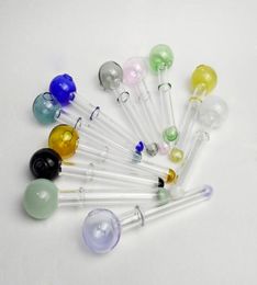 Coloured Pyrex Oil Burner Pipe Other Kitchen Dining Bar Tube Smoking Handle Pipes Glass Bulb6411945