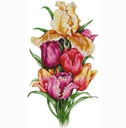 Factory customization flowers patterns beginner stamped cross stitch count embroidery kit with instructions sewing kit needlepoint6302608