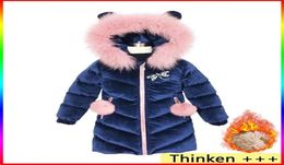 New Children039s Down Winter Jacket For Girls Thicken Girls Winter Coat Hooded Velour Winter Girls Jackets Outwear 312T 2009219719500