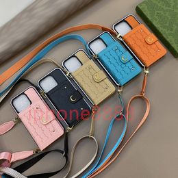 Solid Colour letters Phone sling Case Designer iPhone Case Suitable for Apple iPhone 15 14 Pro Max 13 12 14plus 11 X XR XS XsMax Crossbody Wallet Card Seat Luxury Phone