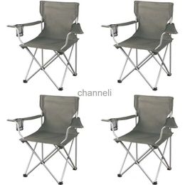 Camp Furniture Classic Folding Camp Chairs with Mesh Cup HolderSet of 4 32.10 x 19.10 x 32.10 Inches YQ240315