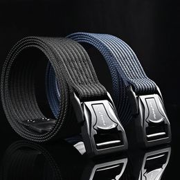 Mens Belt Army Style Combat Belts Quick Release Military Outdoor Training Hunting Hiking Casual Waistband Nylon Tactical Belt 240311