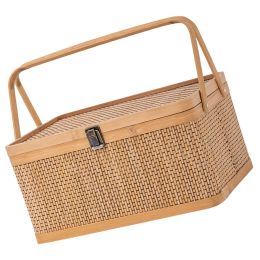 Baskets Egg Storage Basket Food Weaved Fruits Vegetable Shopping Bamboo Handheld Container