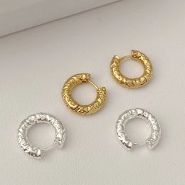 Europe America New Fashion Small Round Gold Silver Earrings Women Designer Brand Jewellery Charm Trend