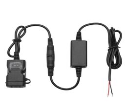 1PCS 31Amp Waterproof Motorcycle Dual USB Charger Kit USB Adapter Cable Phone Tablet GPS Charger with Cable Harness29873733945720