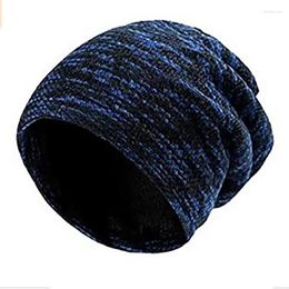 Berets Winter Knitted Hat For Both Men And Women Double Thermal Lining Travel