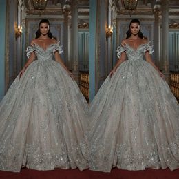 Ombro lindos vestidos de noiva lantejacho lantejouno de noiva de miçangas